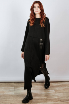 Платье прямого силуэта с разрезами из хлопка BUNABOUTIQUE 2111 - фото 4