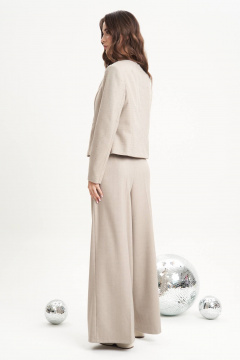 Брюки-палаццо в бежевом из текстиля для повседневного стиля Fantazia Mod 4980 - фото 3