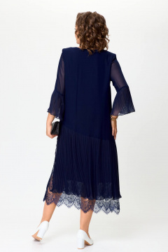 Платье с плиссе и гипюром в стильном дизайне Solomeya Lux 965C - фото 3