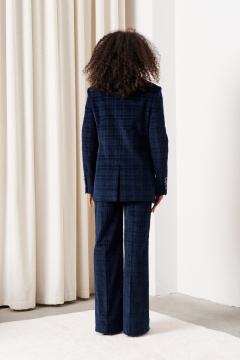 Синий двубортный жакет полуприлегающего силуэта с карманами C. of PAPAYA NEW 1737 - фото 2