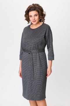 Платье из трикотажа с поясом для делового образа Zlata 4248 графит - фото 4