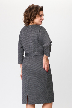 Платье из трикотажа с поясом для делового образа Zlata 4248 графит - фото 3