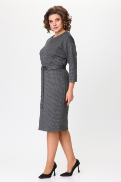 Платье из трикотажа с поясом для делового образа Zlata 4248 графит - фото 2