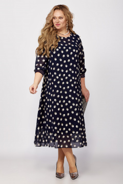 Шифоновое платье А-силуэта с нагрудными вытачками и воздушными линиями Новелла Шарм А3946-a-1 - фото 3