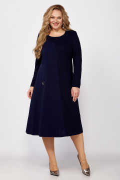 Платье из трикотажа с горизонтальными подрезами и карманами Algranda А3948-a-с - фото 1