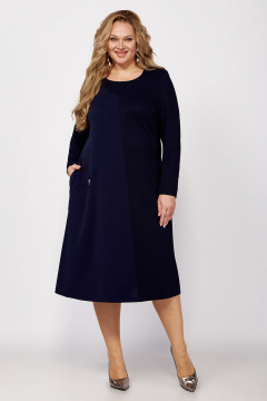 Платье из трикотажа с горизонтальными подрезами и карманами Algranda А3948-a-с - фото 3