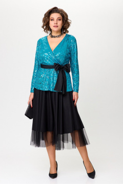 Нарядный комплект туники с пайетками и сеточной юбки Lady Secret 1647 - фото 1