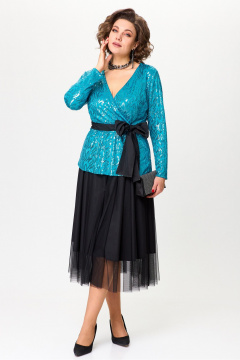 Нарядный комплект туники с пайетками и сеточной юбки Lady Secret 1647 - фото 2