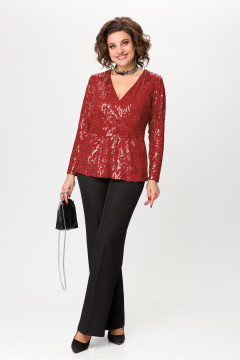 Нарядный красный и черный комплект из пайеток и трикотажа Lady Secret 2976 - фото 2