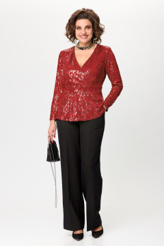 Нарядный красный и черный комплект из пайеток и трикотажа Lady Secret 2976 - фото 1