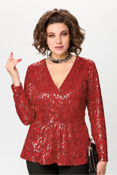 Нарядный красный и черный комплект из пайеток и трикотажа Lady Secret 2976 - фото 3