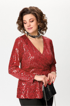 Нарядный красный и черный комплект из пайеток и трикотажа Lady Secret 2976 - фото 5