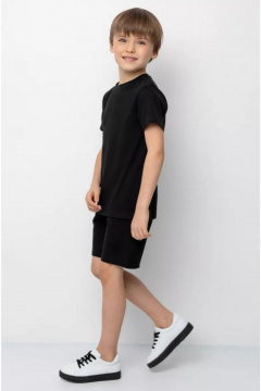 Шорты прямого кроя из трикотажа для мальчика Франтишка 3591 д-24с-156-с78 черный - фото 1