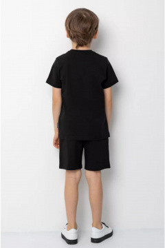 Шорты прямого кроя из трикотажа для мальчика Франтишка 3591 д-24с-156-с78 черный - фото 2