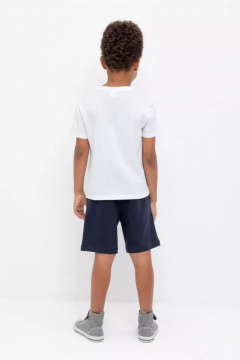 Шорты для мальчика из трикотажа с карманами Франтишка 3591 д-24с-158-с78 темно-синий - фото 2