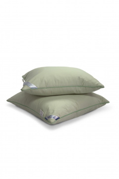 подушка хлопковая квадратная круглая с съемным чехлом Delford 1ЭП/л-уп21 зеленый - фото 1