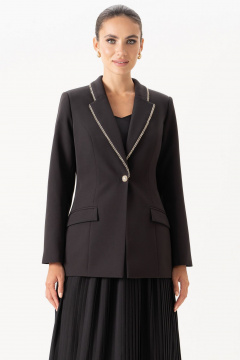 Жакет на каждый день с рельефными швами и лацканами Urs 25-509-1 - фото 4