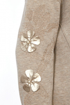 Комплект брюки и джемпер из трикотажа и экокожи для повседневного стиля Jurimex 3254 - фото 4