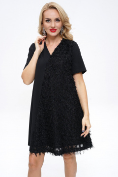 Платье нарядное с V-образным вырезом из текстиля Alani Collection 2275 - фото 5