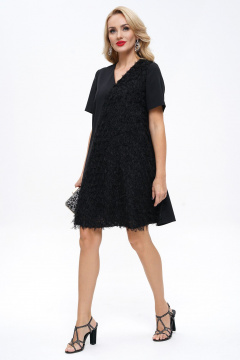 Платье нарядное с V-образным вырезом из текстиля Alani Collection 2275 - фото 3