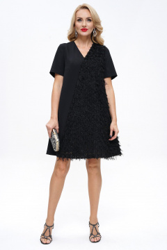 Платье нарядное с V-образным вырезом из текстиля Alani Collection 2275 - фото 2