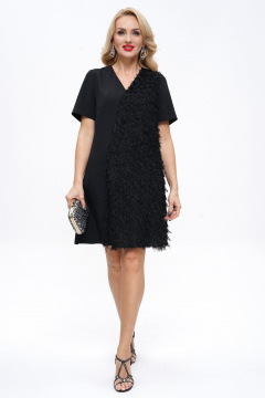 Платье нарядное с V-образным вырезом из текстиля Alani Collection 2275 - фото 1