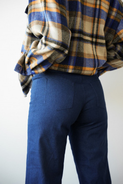 Брюки джинсовые прямого кроя с карманами SK Brand SK7204 синий - фото 5