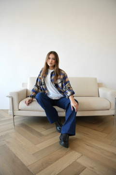 Брюки джинсовые прямого кроя с карманами SK Brand SK7204 синий - фото 3