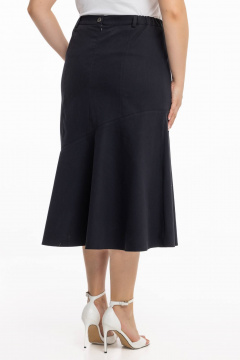 Джинсовая юбка с расширением и клиньями для повседневности Avila 0980 черный - фото 4