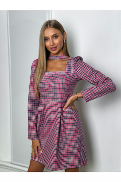 Платье с чокером на молнии для повседневного стиля THE.WOMAN 0253 розовый - фото 1