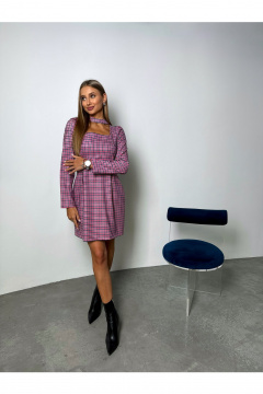 Платье с чокером на молнии для повседневного стиля THE.WOMAN 0253 розовый - фото 2