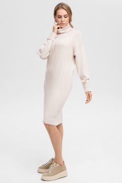 Мягкое трикотажное платье из кашемира и мерина AREOLA 10382 брюле - фото 5