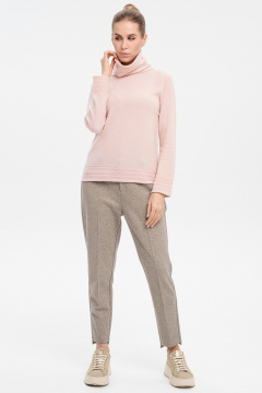 Джемпер с высоким воротом из кашемира и Мериноса AREOLA 10463 помадка - фото 4