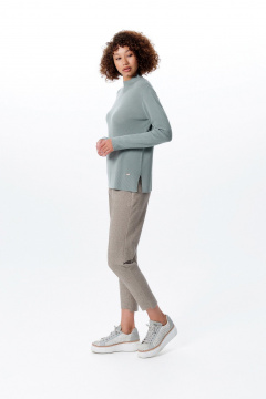 Джемпер с разрезами из кашемира и Мериноса AREOLA 10464 абсент - фото 5