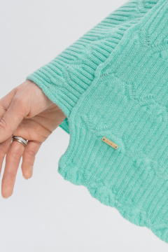 Зеленая кашемировая накидка для уютных образов AREOLA 10594 мятный - фото 5