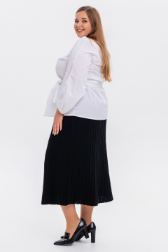 Юбка вязаная расклешенная в плиссе с эластановой тесьмой AREOLA 10694 неро - фото 5