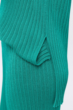 Зеленые брюки плиссе с шелковистой текстурой AREOLA 10793 мелисса - фото 5