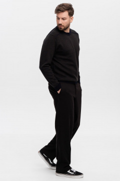 Джемпер из шерсти Меринос с полосками и классическим кроем AREOLA 10960 т.синий/торф - фото 4