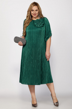 Платье плиссе из мягкой ткани с подкладом и складками Новелла Шарм А4021-6 - фото 1