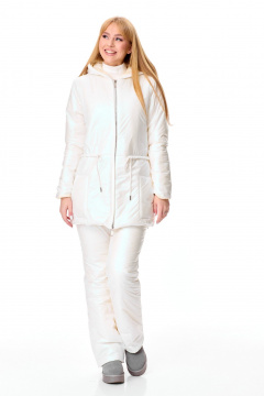 Брюки утепленные и утепленная куртка из плащёвки T&N 7598 молочный_перламутр - фото 1
