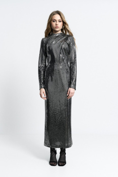 Платье с сборкой и мидиЮбкой из трикотажа с потайной молнией MilMil 1162 Флорида - фото 4