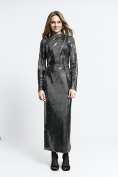 Платье с сборкой и мидиЮбкой из трикотажа с потайной молнией MilMil 1162 Флорида - фото 1