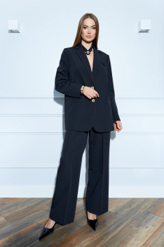 Классический костюм из поливискозы с галстуком и брюк EZER 2001 черный - фото 2