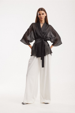 Нарядный комплект блуза, топ-бандо и брюки из органзы N.O.W. 1507 - фото 1