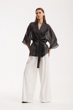 Нарядный комплект блуза, топ-бандо и брюки из органзы N.O.W. 1507 - фото 5