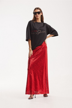 Нарядный комплект блуза и юбка из трикотажа с запАхом N.O.W. 1510 - фото 4