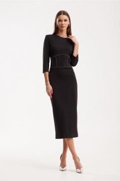 Платье трикотажное с корсетом и эффектной вышивкой N.O.W. 1512 - фото 1