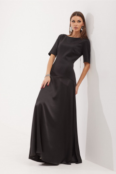 Платье атласное с рукавом ¾ и эффектными вставками N.O.W. 1518 - фото 5
