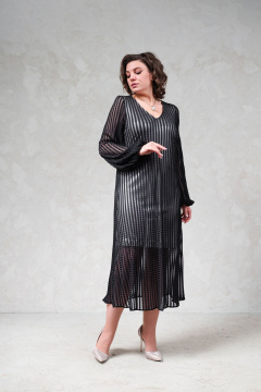 Вечернее кружевное платье свободного кроя из трикотажной сетки Avanti 1459-1 - фото 1