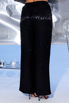 Костюм из вискозы блуза и брюки с высокой посадкой Mubliz 235 черный - фото 5